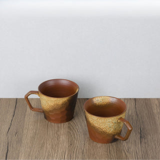 CAELUM 01 Handmade Ceramic Mug — Rust & Copper, 350 ml