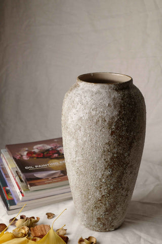 Mineral Frost Vase, Large Tall