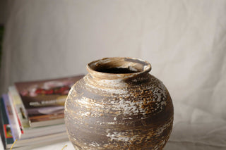 Archaic Canvas Vase, Round