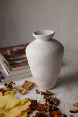 Milky Moon Vase, Medium Tall