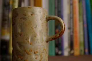 Handmade Raku Yaki Mug: Rustic Japandi Coffee Cup