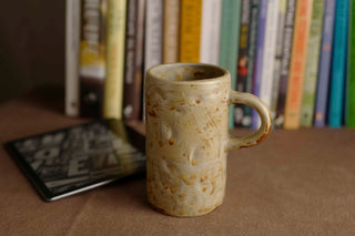 Handmade Raku Yaki Mug: Rustic Japandi Coffee Cup