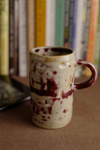 Handmade Raku Yaki Mug: Rustic Japandi Coffee Cup
