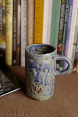 Handmade Raku Yaki Mug: Rustic Japandi Coffee Cup