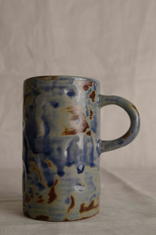Handmade Raku Yaki Mug: Rustic Japandi Coffee Cup