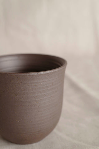 Handmade Fine Rustic Ceramic Cup – Raw Stoneware Espresso, Tea or Sake Cup – Wabi-Sabi Minimalist Janapdi Pottery Gift, 120 ml, Zen Inspired