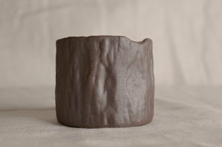 Handmade Raku Ware Mug: Japandi Textured Stoneware Espresso Cup