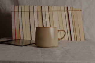 Handmade Raku Yaki Mug: Large Textured Coffee Cup