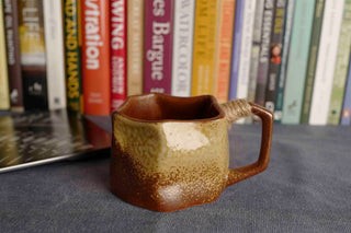 Handmade Raku Yaki Mug: Rustic Japandi Coffee Cup