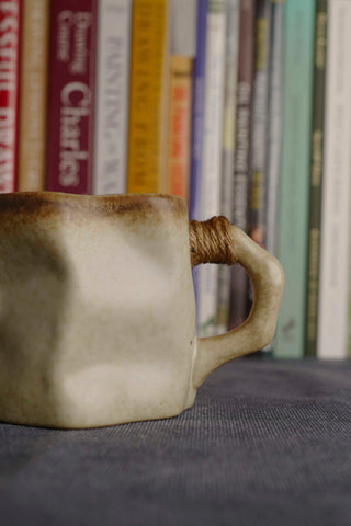 Ceramic Vintage Handmade Mug, 280ml, wabi-sabi stytle