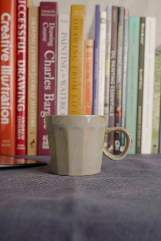 Handmade Raku Yaki Mug: Rustic Japandi Coffee Cup