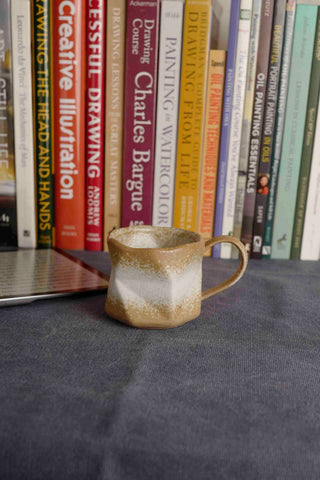 Wabi-Sabi Handmade Vintage Mug, Raku Yaki Ware, Rustic Textured Crafted Cup, Japandi Coffee Espresso Tea Mug, Stylish Artsian mug