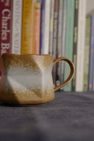 Wabi-Sabi Handmade Vintage Mug, Raku Yaki Ware, Rustic Textured Crafted Cup, Japandi Coffee Espresso Tea Mug, Stylish Artsian mug