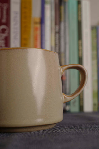 Handmade Wabi-Sabi Mug: Large Raku Yaki Ware Coffee Cup