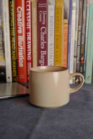 Handmade Wabi-Sabi Mug: Large Raku Yaki Ware Coffee Cup