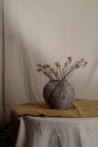 Mineral Frost Vase, Medium Round