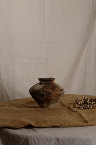 Rustic Organic Wabi-sabi Style Vase, Medium Round