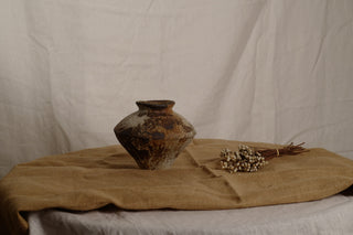 Rustic Organic Wabi-sabi Style Vase, Medium Round