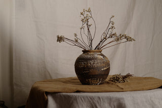 Archaic Canvas Vase, Round
