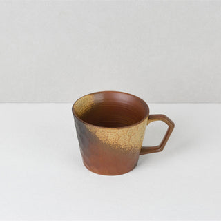 CAELUM 01 Handmade Ceramic Mug — Rust & Copper, 350 ml