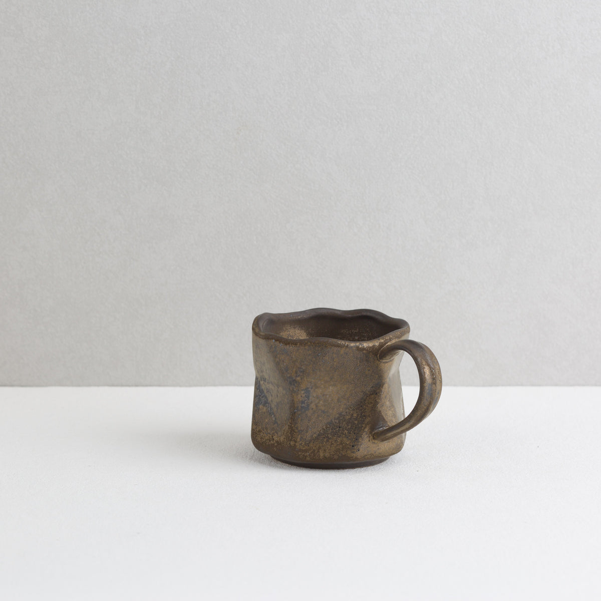 AERIS 01 Handmade Ceramic Cup — Antique Bronze Glaze, 190 ml