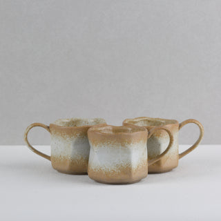 AERIS 03 Handmade Ceramic Cup — Cream & Sand, 190 ml