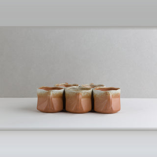 AERIS 04 Handmade Ceramic Cup — Terracotta & Cream, 190 ml
