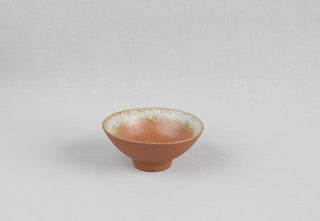 Handmade Ceramic Bowl — Terracotta & Cream, 12.5 cm