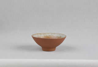 Handmade Ceramic Bowl — Terracotta & Cream, 12.5 cm
