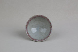 Handmade Ceramic Bowl — Grey-Green & Rose, 12.5 cm