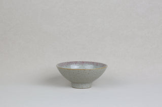 Handmade Ceramic Bowl — Grey-Green & Rose, 12.5 cm
