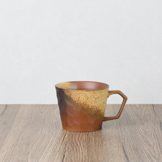 CAELUM 01 Handmade Ceramic Mug — Rust & Copper, 350 ml