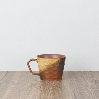 CAELUM 01 Handmade Ceramic Mug — Rust & Copper, 350 ml