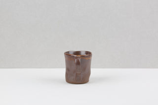 DRIFT 01 Handmade Ceramic Mug — Deep Iron Brown & Amber, 200 ml
