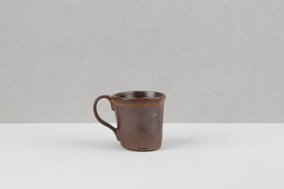 DRIFT 01 Handmade Ceramic Mug — Deep Iron Brown & Amber, 200 ml