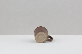 DRIFT 01 Handmade Ceramic Mug — Deep Iron Brown & Amber, 200 ml