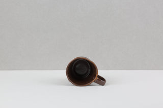 DRIFT 01 Handmade Ceramic Mug — Deep Iron Brown & Amber, 200 ml