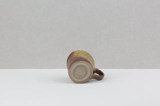 DRIFT 02 Handmade Ceramic Mug — Clay Brown & Olive Gold, 200 ml