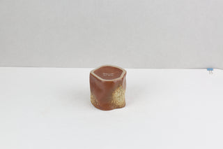 ELOWEN N-01 Handmade Ceramic Tumbler — Copper Rose & Warm Gold, 280 ml