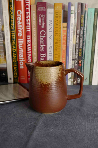 Ceramic Vintage Handmade Milk Frother Jug, Pour Over Coffee Kettle, Wabi-Sabi Handmade Vintage Ceramics Raku Yaki Ware (no Funnel)